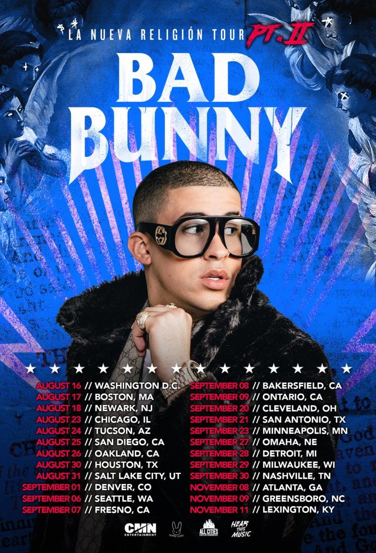 Bad Bunny Announces More U.S. Tour Dates: La Nueva Religión PT II