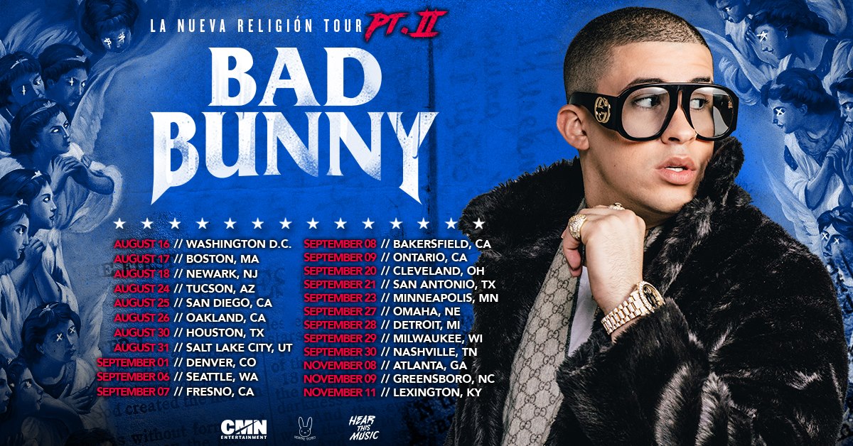 Bad Bunny Announces More U.S. Tour Dates La Nueva Religión PT II