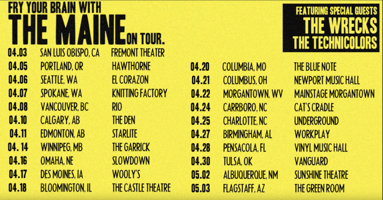 The Maine Announce New Tour