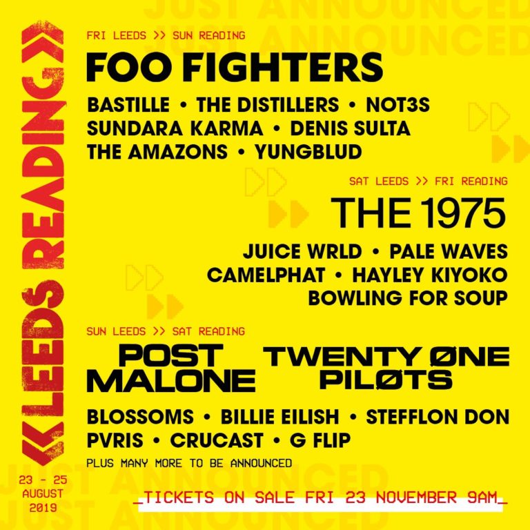 Twenty One Pilots, The 1975, Post Malone and Foo Fighters set to headline Reading And Leeds Festival