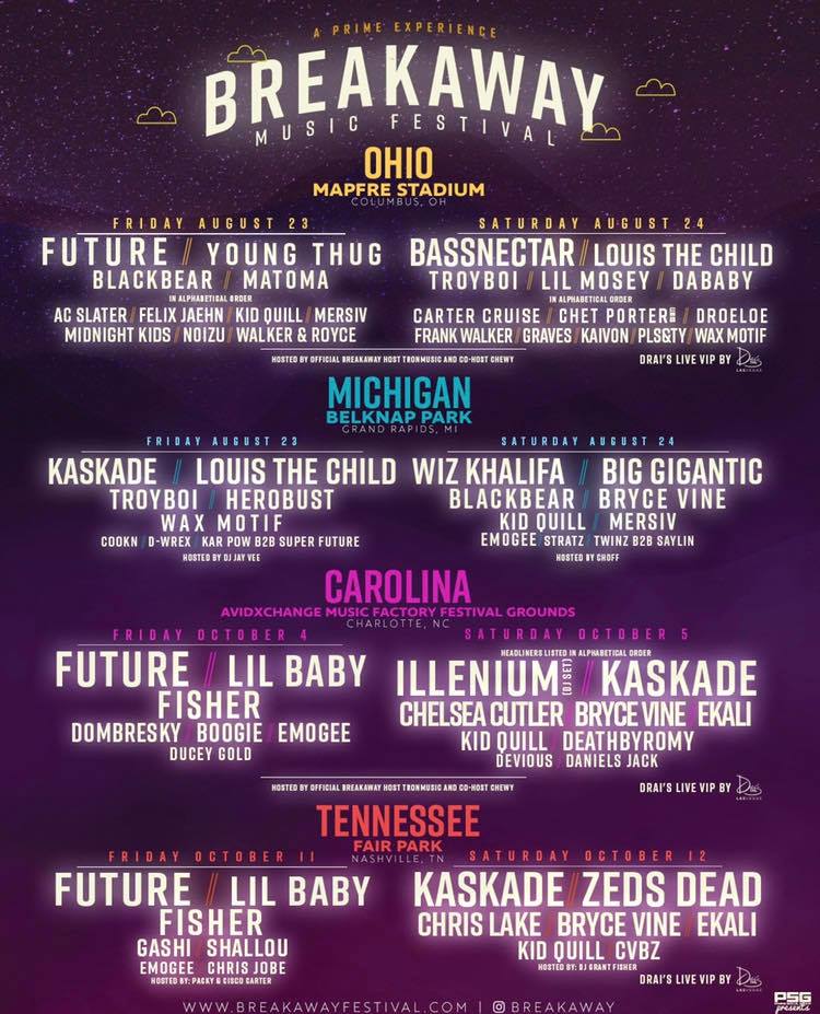 Breakaway Music Festival Coming To Four Cities This Summer & Fall