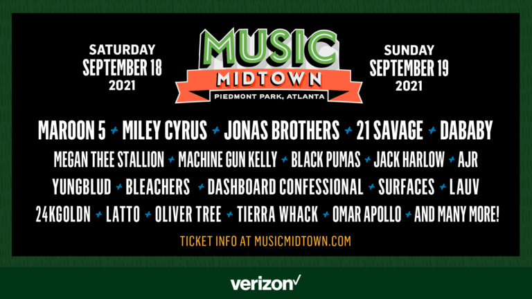 Music Midtown announces 2021 lineup with Maroon 5, Miley Cyrus, 21 Savage, and more
