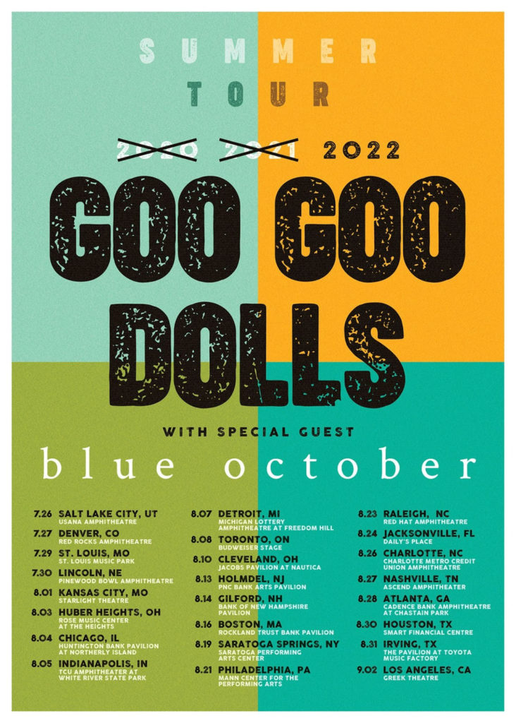 blue october goo goo dolls tour