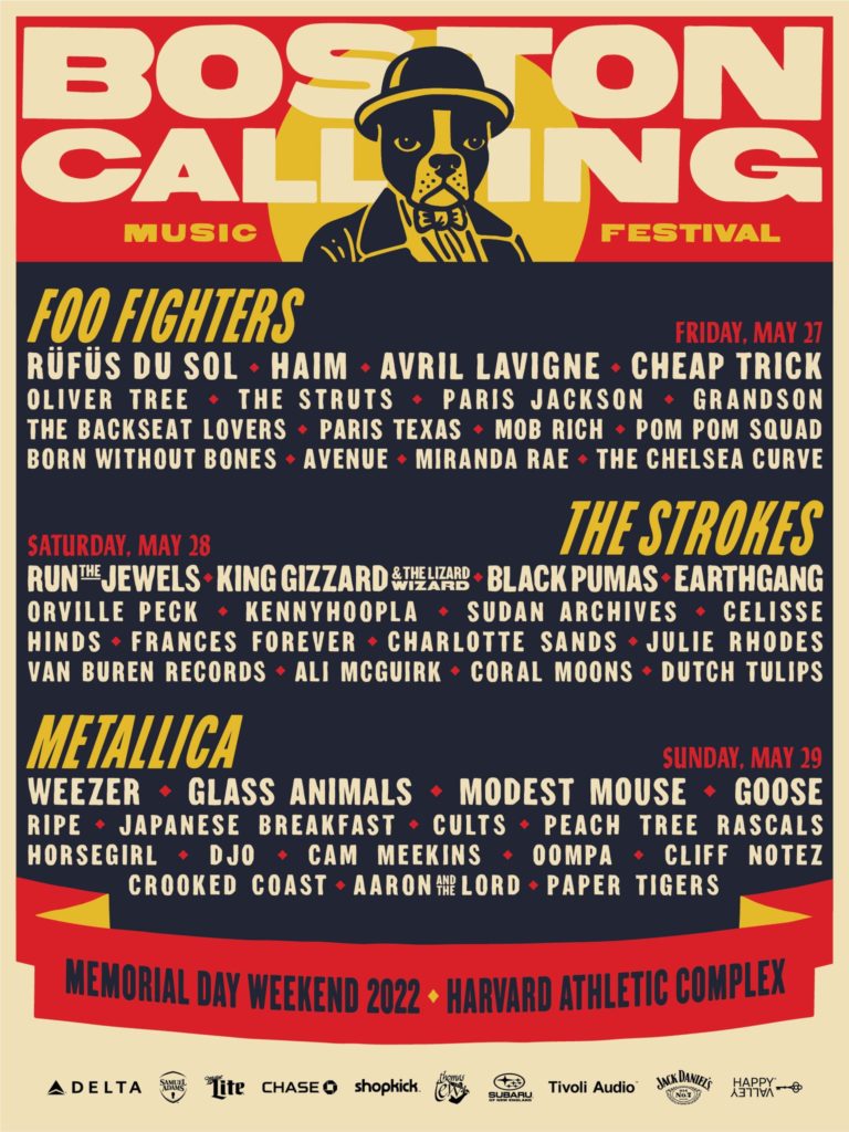 Boston Calling announces 2022 lineup featuring Foo Fighters, Metallica, and The Strokes