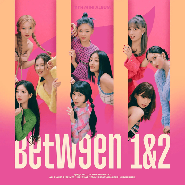 Cover of TWICE mini-album BETWEEN 1 & 2