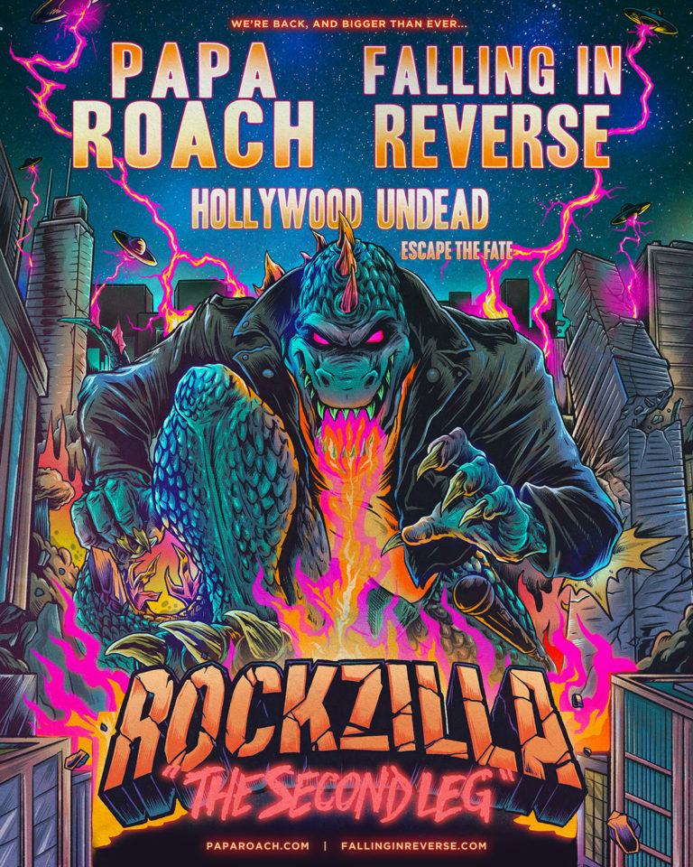 Papa Roach and Falling In Reverse announce second leg of Rockzilla Tour