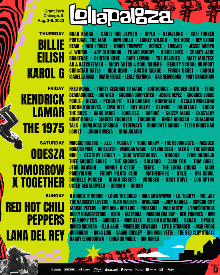 Celebrate Lollapalooza 2023 with Karol G, The 1975, Tomorrow X Together, Lana Del Rey, and more