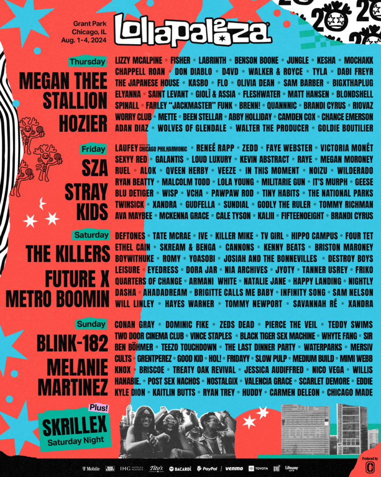 Lollapalooza announces 2024 lineup with SZA, Megan Thee Stallion, Blink-182