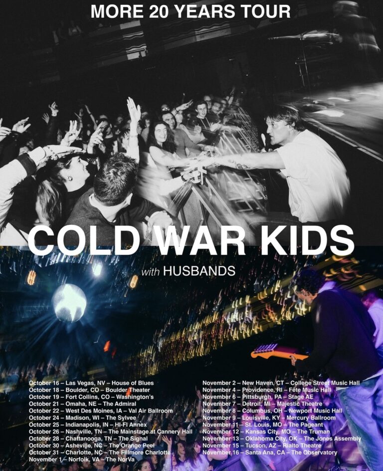 Cold War Kids Hitting The Road for Their More 20 Years Tour