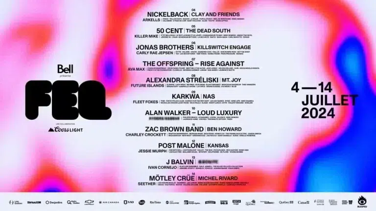 Quebec Summer Festival announces its 2024 lineup with Post Malone, J Balvin, 50 Cent and many more