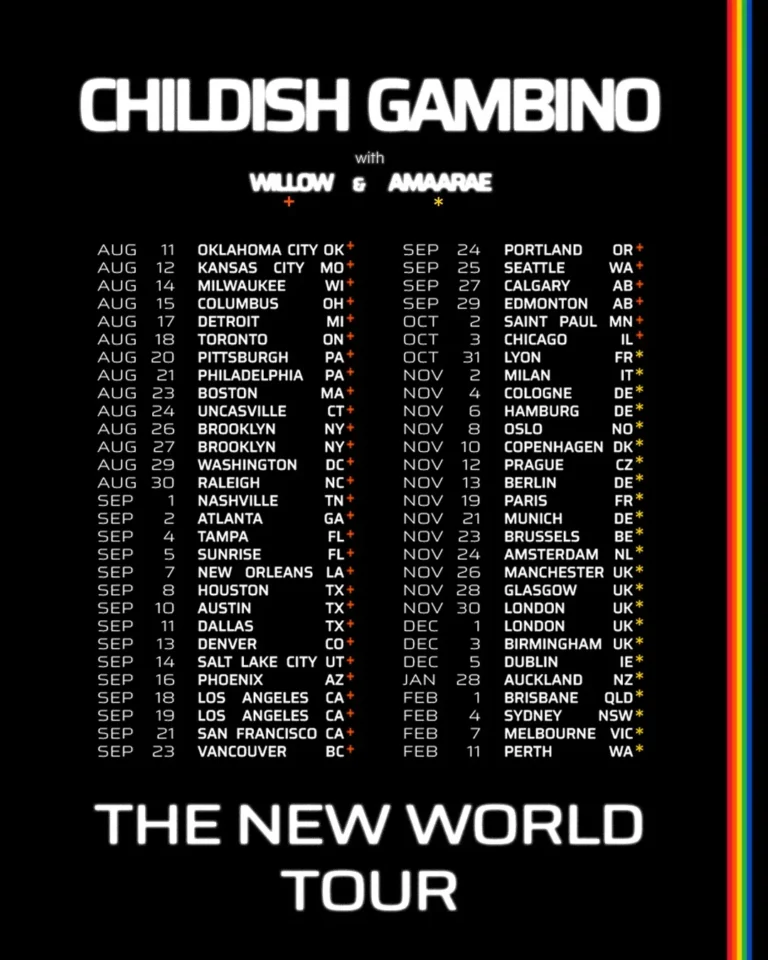 Childish Gambino Announces Massive “The New World Tour” Starting August 11