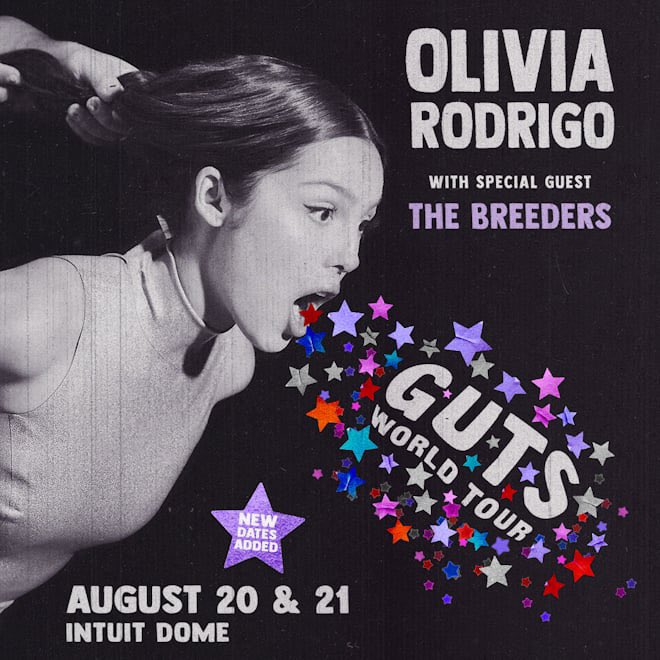 Olivia Rodrigo Adds Two New LA Shows To The GUTS Tour at Brand New Intuit Dome