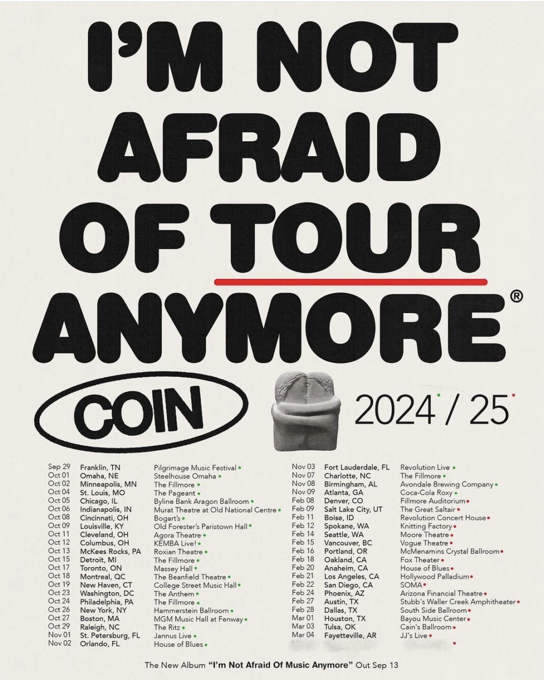 i m not afraid of your anymore coin