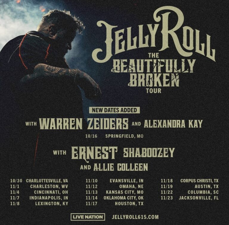 Jelly Roll Announces Additional Dates on ‘The Beautifully Broken Tour’