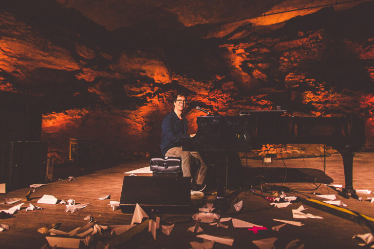 Ben Folds Flies His Paper Airplanes at The Caverns