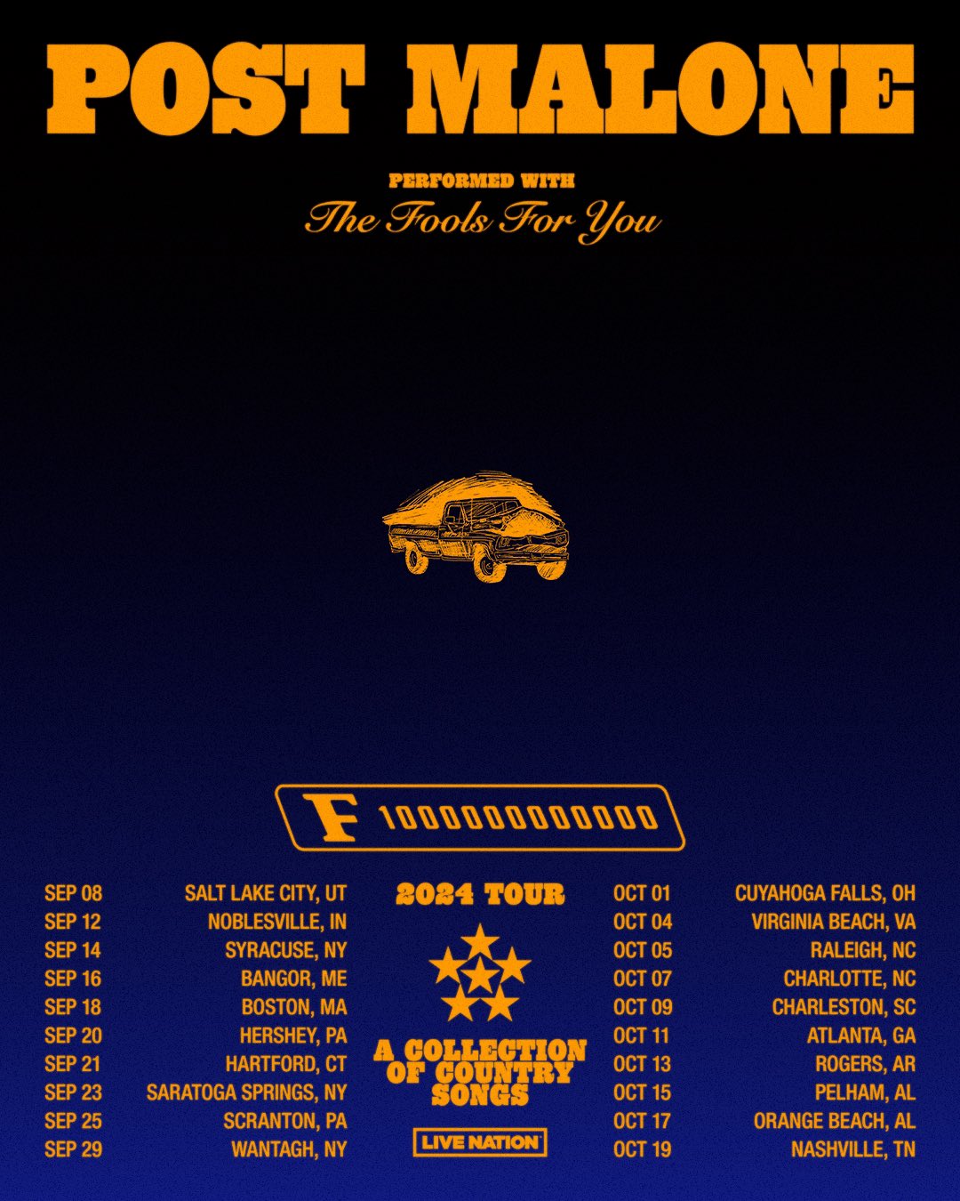 Post Malone takes F1 Trillion on the road with 2024 Tour