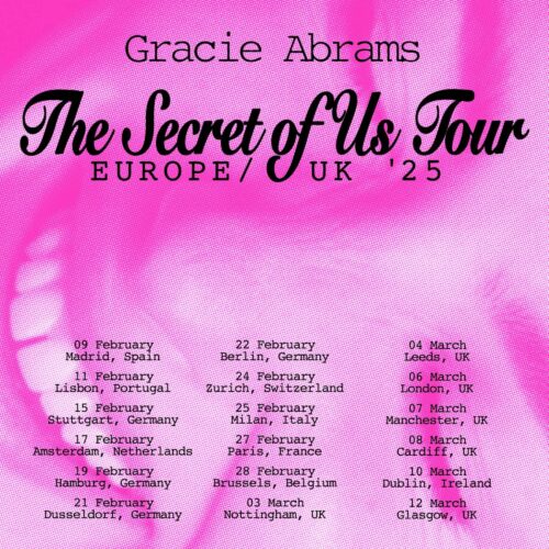 Gracie Abrams 'The Secret of Us Tour' To Head to UK/Europe