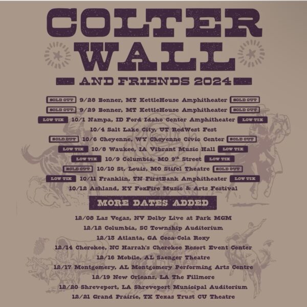 Colter Wall Adds More Dates to Colter Wall & Friends Tour