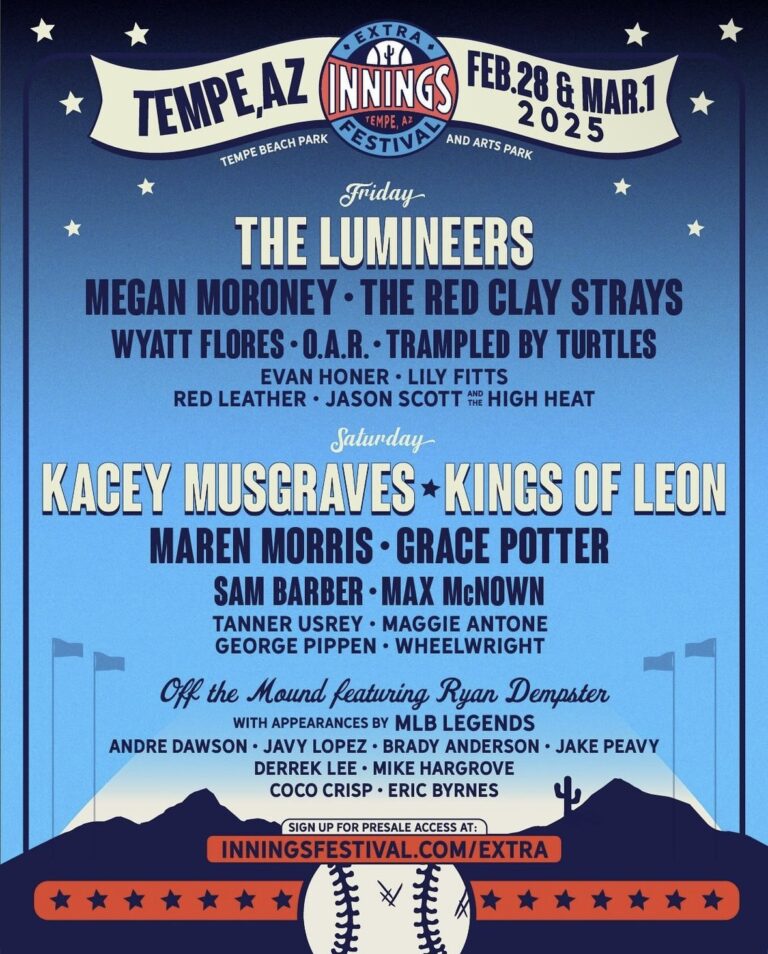 The Extra Innings Festival delivers a stacked lineup with The Lumineers and Kacey Musgraves set to headline