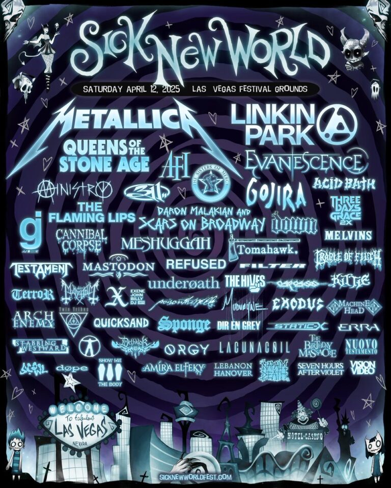 Sick New World 2025 Lineup Revealed: Metallica, Linkin Park, and more