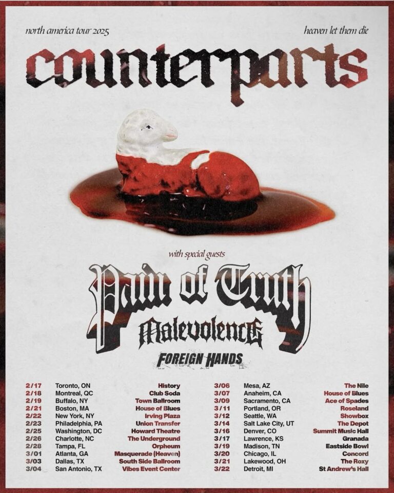 Counterparts announce the ‘Heaven Let Them Die North American Tour’