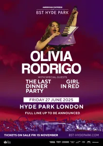 Olivia Rodrigo to headline BST Hyde Park 2025: London’s biggest pop event of the Summer