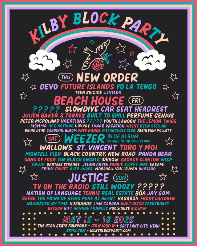 Kilby Block Party announces festival lineup including New Order, Beach House, Weezer and Justice