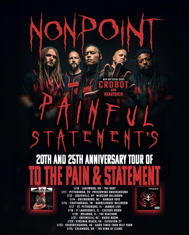 Nonpoint celebrates two iconic album anniversaries with the Painful Statements Tour