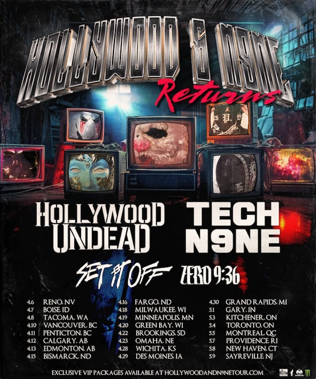 Hollywood Undead and Tech N9ne have announced the second leg of their North American co-headlining tour for 2025