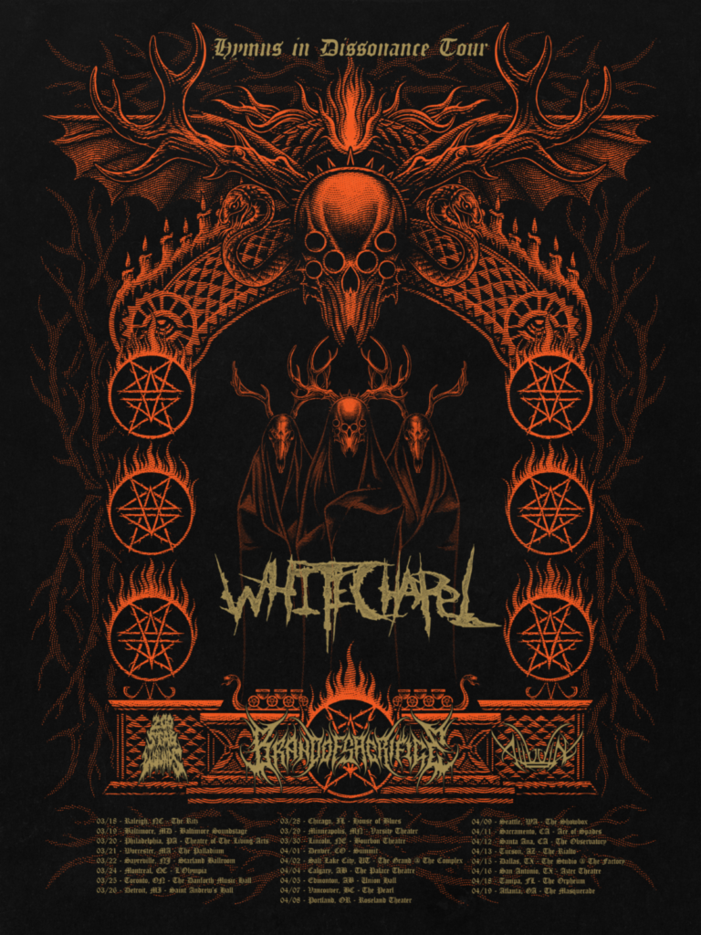 WHITECHAPEL announces 2025 “Hymns In Dissonance” North American headline tour